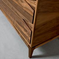 Detail of the geometric cut drawers