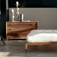 Naiko 3-drawer dresser with grained solid wood fronts