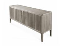 Haruko sideboard cm 210 with doors and drawers in grey walnut solid wood