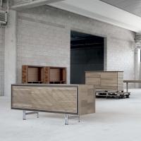 Keita sideboard with Armonia doors and steel and copper feet