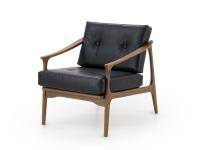 Amaya vintage armchair in polished wood
