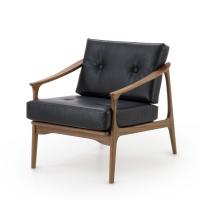 Amaya armchair in natural or grey Canaletto walnut