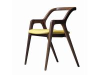 Nakama chair structure is made of walnut solid wood
