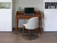 Eiko chair in walnut, paired with the Aneko desk