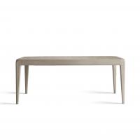 Daiki solid wood extending table in grey natural walnut