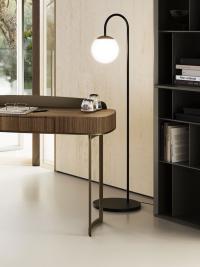 Hope chandelier in the floor version paired with the Wellswood desk and Maddie bookcase from the same collection