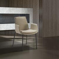 Dalila padded chair with cushion and armrests
