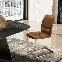 Monica padded chair with metal cantilever base