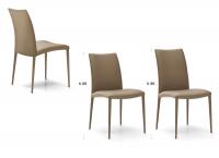 Modern living-room upholstered Europa chair in the two available heights h.88 e 96 cm