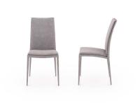 Front and side view of the Europa chair, in the integrated cushion version