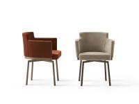Front and side views of the Evora chair with smooth backrest