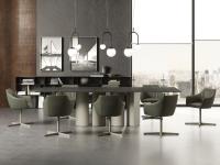 Gladys chair with spoke base, perfect for home environments but also for a use in a design meeting room
