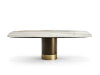 Hidalgo  239 x 119 cm dining table with shaped top and single base