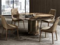 Hidalgo elegant dining table with central base