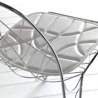 Aria chair in coloured metallic wire with cushion