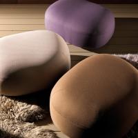 Scoop ottoman in fabric