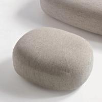 Scoop ottoman in fabric