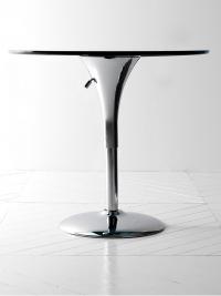 Satellite round height adjustable table (glass top out of production)