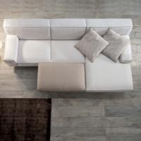 Aliseo sofa with chaise longue and matching ottoman