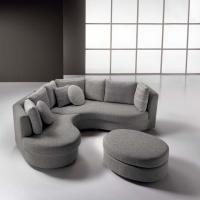 Ravel curved sectional sofa with ottoman