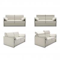 Brian sofa bed with rectangular cushion in the basic version or with tiltable headrest