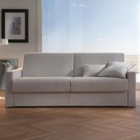 Carson sofa bed in a light colour and straight arms