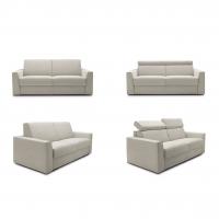 Derek sofa bed with arm with shaped corner in the basic verison or with adjustable headrest