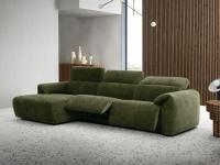Marvel reclining sofa with modern design in the version with chaise longue