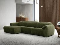Marvel reclining sofa with modern design in the version with chaise longue