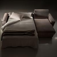 Roulette sofa bed with chaise longue