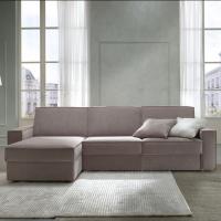 Roulette modern sofa bed with chaise longue