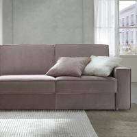 Roulette sofa bed with pinched stitching 