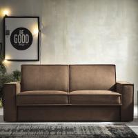 Roulette sofa bed with pinched stitching