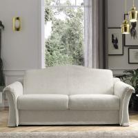 Rupert classic sofa bed in white fabric