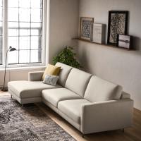 Oakland sofa with chaise longue on the left side