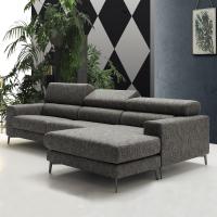 Zenzero sofa in linear model with chaise longue and reclining headrest