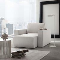 Attitude armchair with pull-out seat which transforms into a comfortable chaise longue