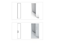 Ciak TV wardrobe with sliding panel - types of opening methods for the hinged module