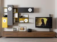 Detail for your choice of colours of the wall units in the FreeHand 09 composition