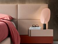 Curved upholstered panels with back LED lighting 