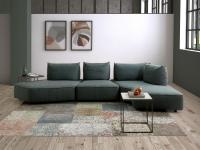 Prisma Rock shaped sectional sofa with movable backrests