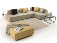 Prisma corner sofa with the single-seat element used as an ottoman