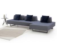 Prisma Air sofa composed of two modules with movable backrests