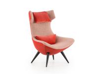Olivia armchair in the version with headrest and lumbar cushion