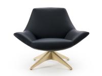 Agata Lounge chair upholstered in Linea leather