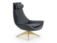Agata armchair upholstered in Linea leather