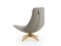 Back view of Agata armchair with high back