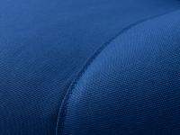 Detail of the blue fabric cover