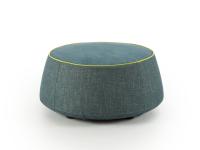 Cobalto tapered round footrest covered in octane Fast fabric
