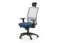 Bill home-office chair with adjustable armrests and black polyurethane headrest